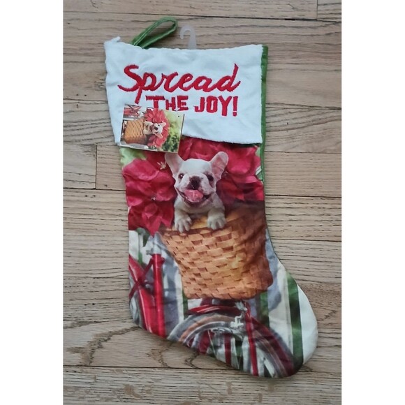 Avanti Other - NEW 18” Avanti Christmas Stocking French Frenchie Bulldog Dog Spread The Joy